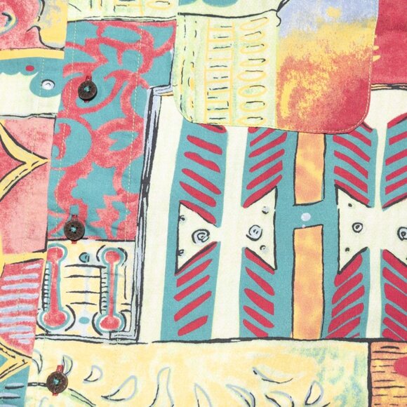 The Territory Ahead Colorful Shirt Men's Large Abstract Art Hawaiian Geometric - Picture 7 of 12